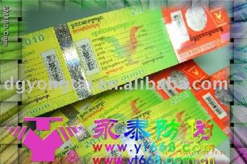 car window security sticker, car tax road security label, car sticker