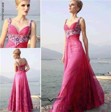 spaghetti strap beading floor length celebrity ceremony dresses