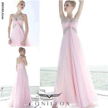 charming pink blining pink long graduation ball dresses 2011
