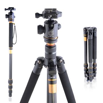 2 in 1 carbon fiber camera tripod BK-476 can fold back with monopod