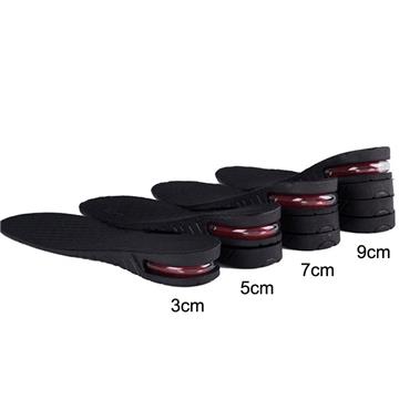 Men and Women Taller 3CM 5CM 7CM 9CM Height Increasing Air Cushion Invisible Shoe Pads Lift Insoles Hidden Heel Inserts