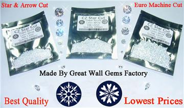 1-100mm cubic zirconia (CZ) round