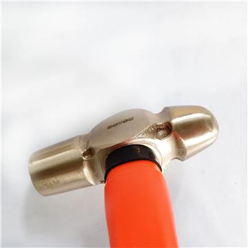 Non sparking 0.23kg Hammer Ball Pein Fiber Handle Aluminum bronze Safety manual tools Factory