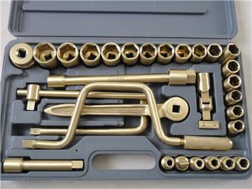 Non sparking tools Dr socket 1/2" -32pcs material aluminum alloy