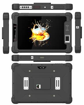 HiDON 8 inch android rugged tablets multifunctional tablet pc with optional NFC 2d barcode scanner and FBI fingerprint scanner