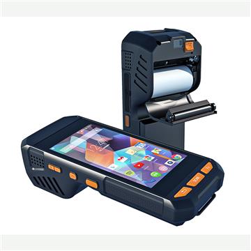 HIDON 5inch android9 super-big 6000mAh battery rugged PDA&Handheld with NFC/HF RFID POS thermal printer and optional 2D barcode