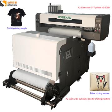 Honzhan HZ-DTF600D A2 60cm DTF printer and automatic powder shaking machine All in one T-shirt printing machine