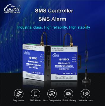 Remote Cellular wireless 4g 8DI 2DO sms app alarm water level monitoring and control system
